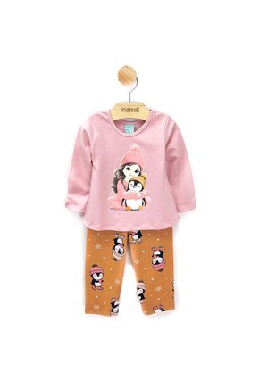 Pijama Menina Blusa e Cal&ccedil;a Pinguim Brilha no Escuro - Kyly