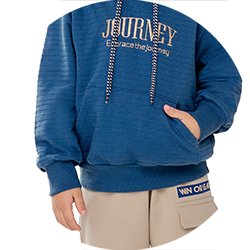01 conjunto menino blusao c capuz e calca moletom journey angero azul escuro 4