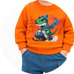01 conjunto menino blusao e calca moletom dino jetski kyly bege g