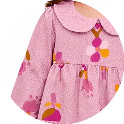 01 vestido menina malha pintinhas flores elian areia 4