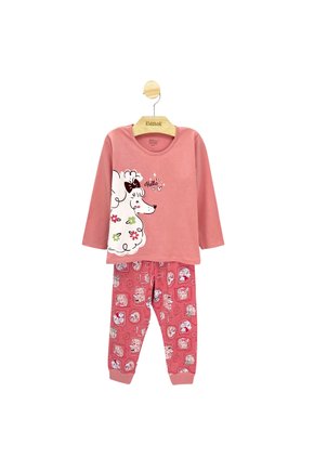 Pijama Menina Blusa e Cal&ccedil;a Cachorro Quadrinhos Brilha no Escuro - Elian