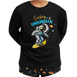 02 pijama menino camiseta e calca astronauta robo angero cinza claro 6