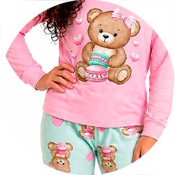 01 pijama menina blusa e calca urso laco brilha no escuro kyly off white 10