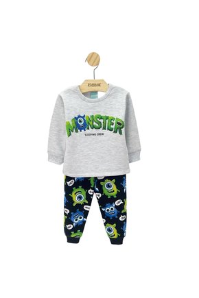 Pijama Menino Moletom Camiseta e Cal&ccedil;a Monster Bilha no Escuro - Kyly