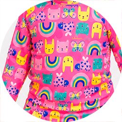 02 conjunto menina protecao uv coelho kamylus rosa p