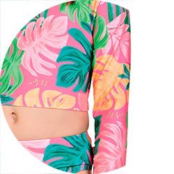01 conjunto menina folhagem protecao uv kamylus rosa 4