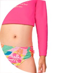 01 conjunto menina sol protecao uv kamylus rosa 6