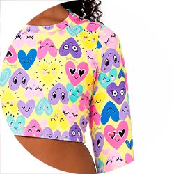 04 conjunto menina coracoes protecao uv kamylus amarelo 4