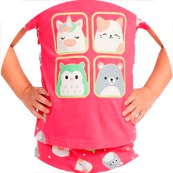 01 pijama menina quadro bichinhos brilho no escuro kyly pink 2