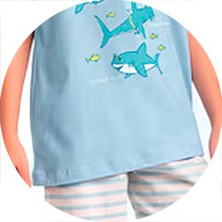 01 pijama menino tubarao brilha no escuro fakini azul claro 6