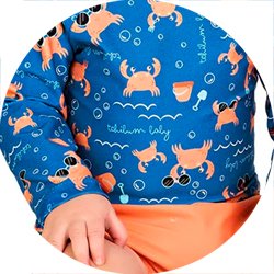 01 conjunto menino camiseta e sunga uv caranguejo kamylus azul escuro 2