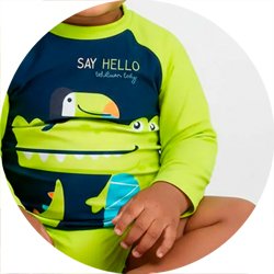 01 conjunto menino camiseta e sunga uv jacare kamylus azul marinho g