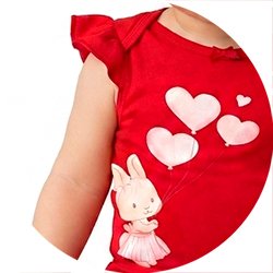 01 macaquinho bebe menina suedine coelhinho kiko baby off white m