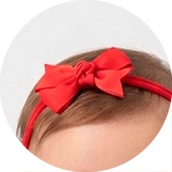 01 faixa de cabelo bebe menina laco kidstok rose unico