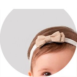 01 faixa de cabelo bebe menina laco tecido kidstok magenta unico