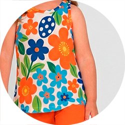 01 conjunto menina regata e bermuda cotton floral kyly branco 4