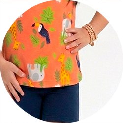 01 conjunto menina blusa e bermuda cotton girafinha kyly pink 4