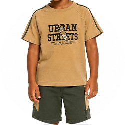 06 conjunto menino camiseta e bermuda moletinho skate angero