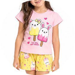 02 pijama menina sorvetes brilha no escuro kyly